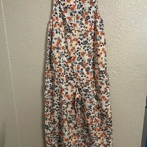 Floral Sleeveless Jumpsuit